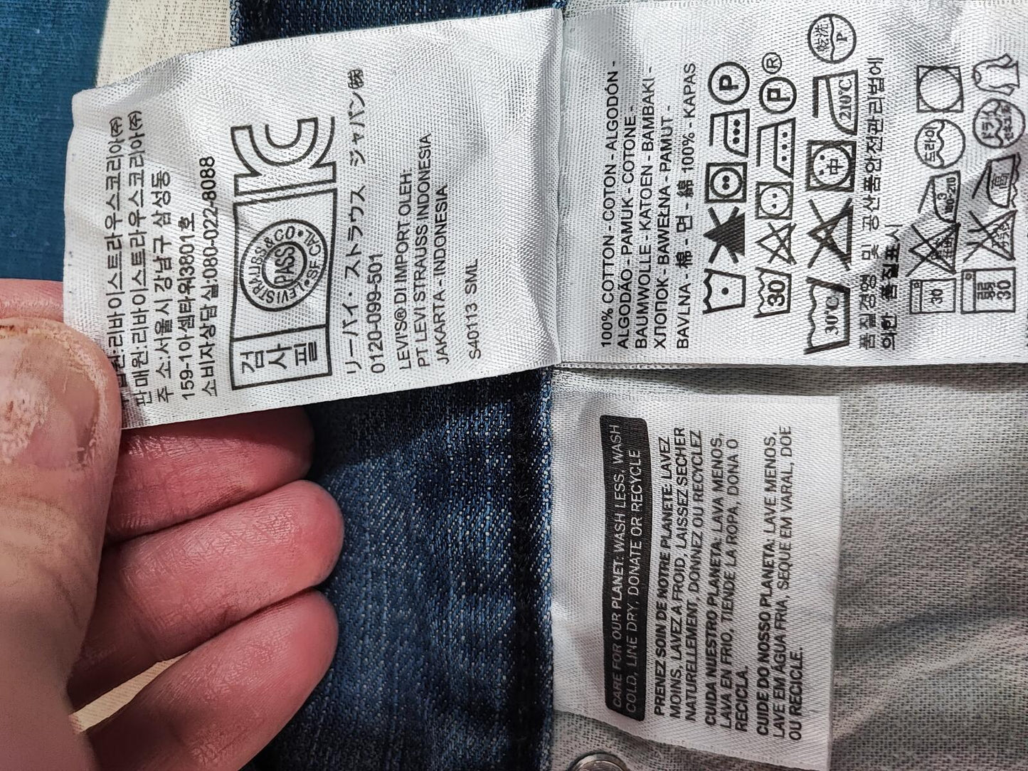Vintage Levi's Faded Blue Denim Jeans 90s Grunge Skater Men's W36 L28