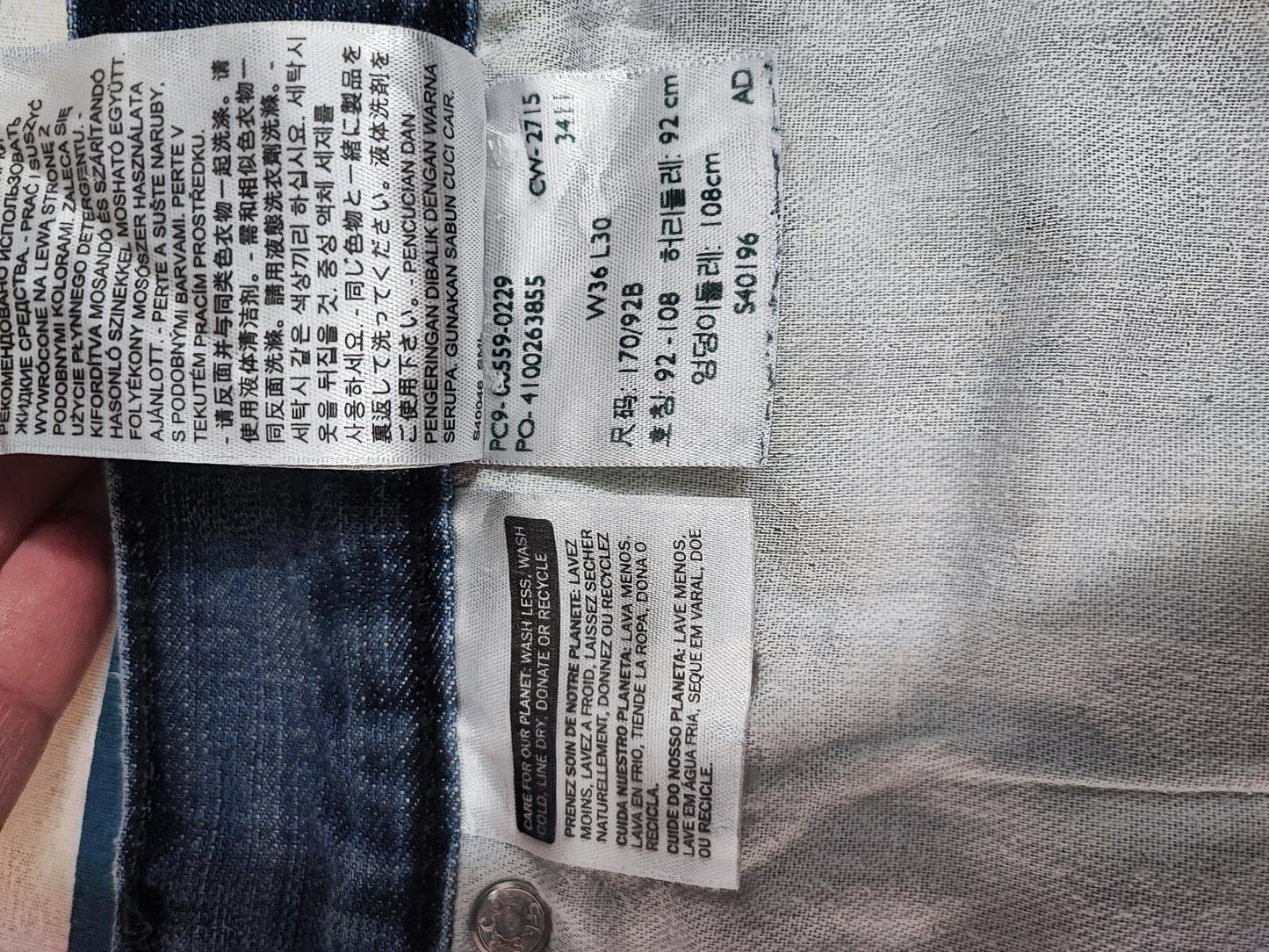 Vintage Levi's Faded Blue Denim Jeans 90s Grunge Skater Men's W36 L28