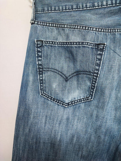 Vintage Levi's Faded Blue Denim Jeans 90s Grunge Skater Men's W36 L28