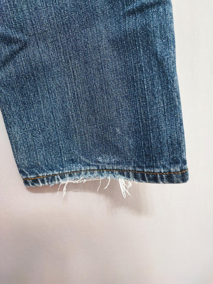 Vintage Levi's 514 Straight Leg Jeans Faded Navy Blue Grunge Skater Men's W34 L32