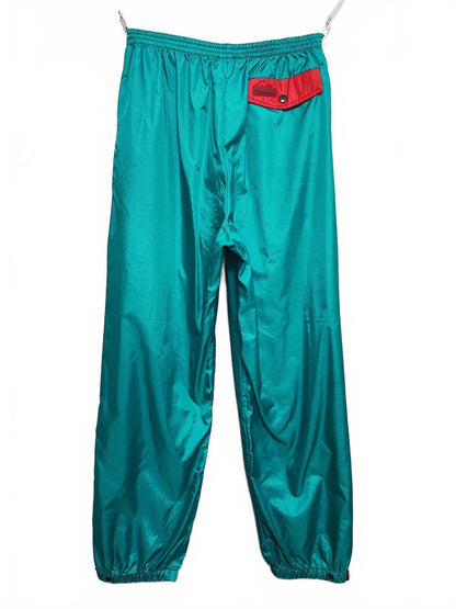 Vintage Columbia Plain Green Ankle Zip Tracksuit Bottoms Joggers Men Size Medium