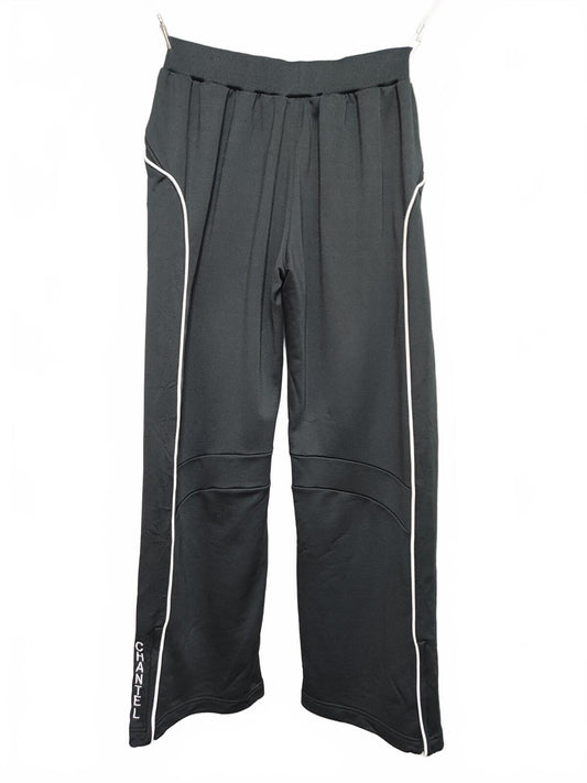 Vintage Nike Chantel Shiny Black Tracksuit Bottoms Joggers Women Size 10