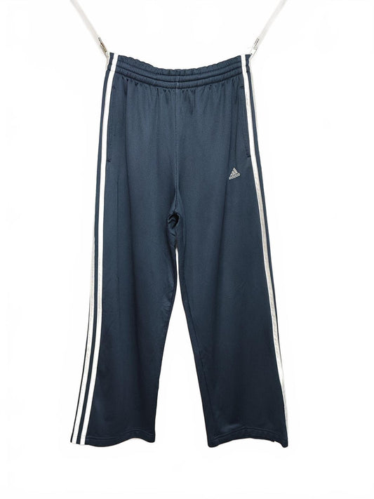 Vintage Adidas Tracksuit Bottoms Medium Navy Blue 3 Stripe Track Pants Y2K 00s