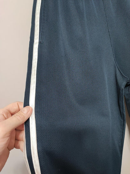 Vintage Adidas Tracksuit Bottoms Medium Navy Blue 3 Stripe Track Pants Y2K 00s