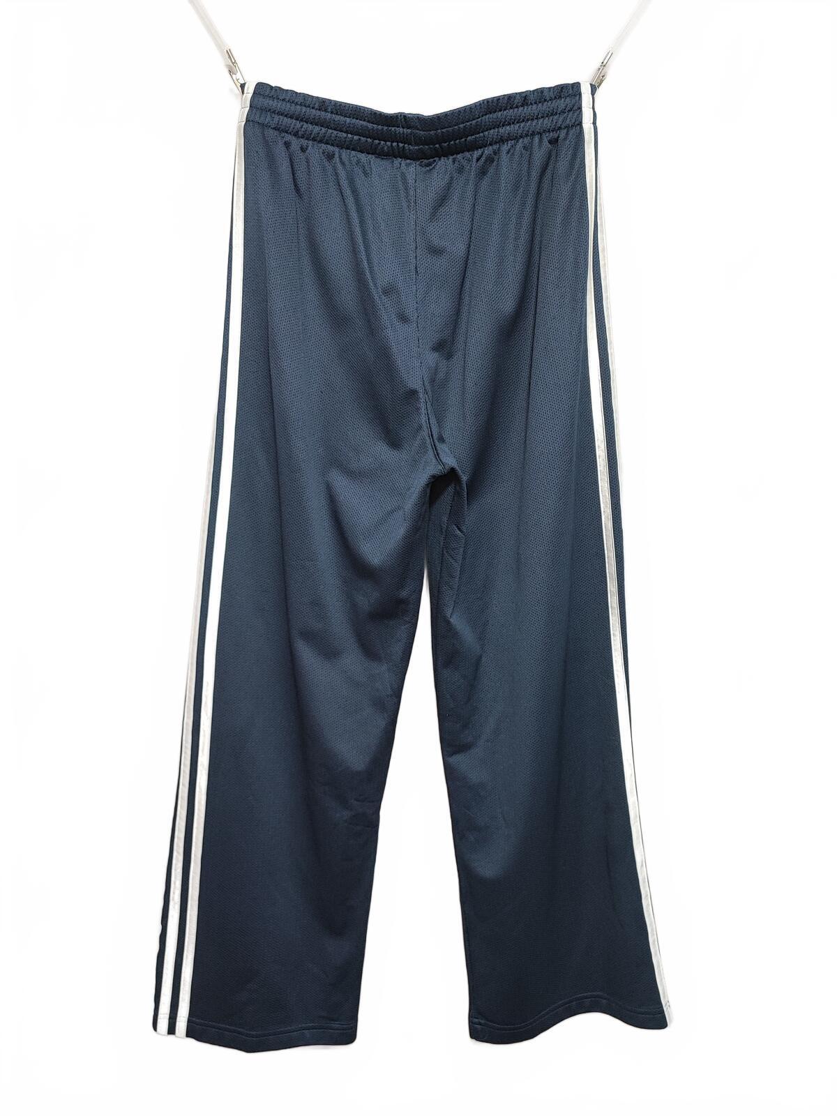 Vintage Adidas Tracksuit Bottoms Medium Navy Blue 3 Stripe Track Pants Y2K 00s