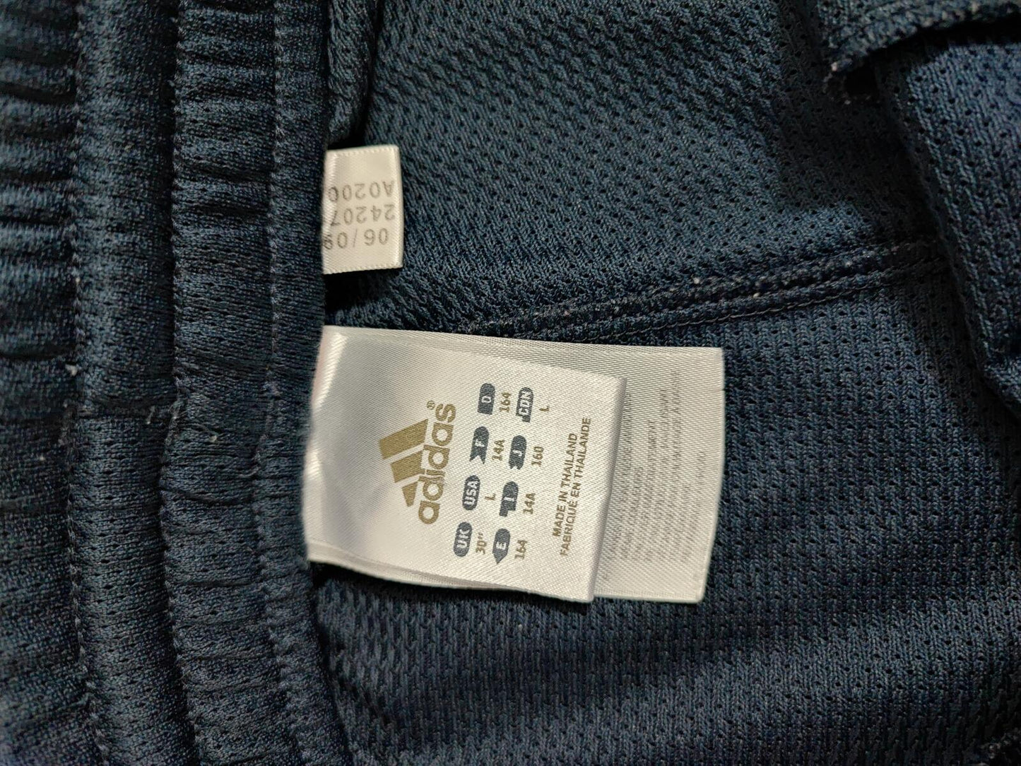 Vintage Adidas Tracksuit Bottoms Medium Navy Blue 3 Stripe Track Pants Y2K 00s