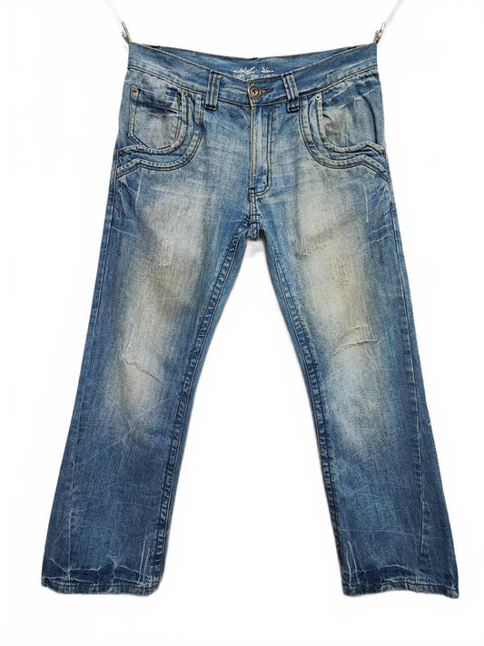 Vintage Denim & Co Faded Blue Regular Fit Jeans Y2K Grunge Skater Men's W32 L30