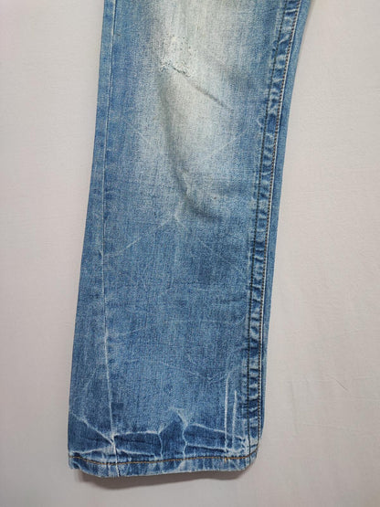 Vintage Denim & Co Faded Blue Regular Fit Jeans Y2K Grunge Skater Men's W32 L30