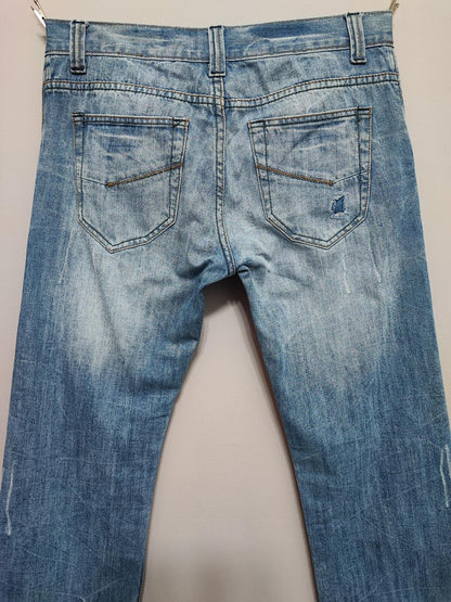 Vintage Denim & Co Faded Blue Regular Fit Jeans Y2K Grunge Skater Men's W32 L30