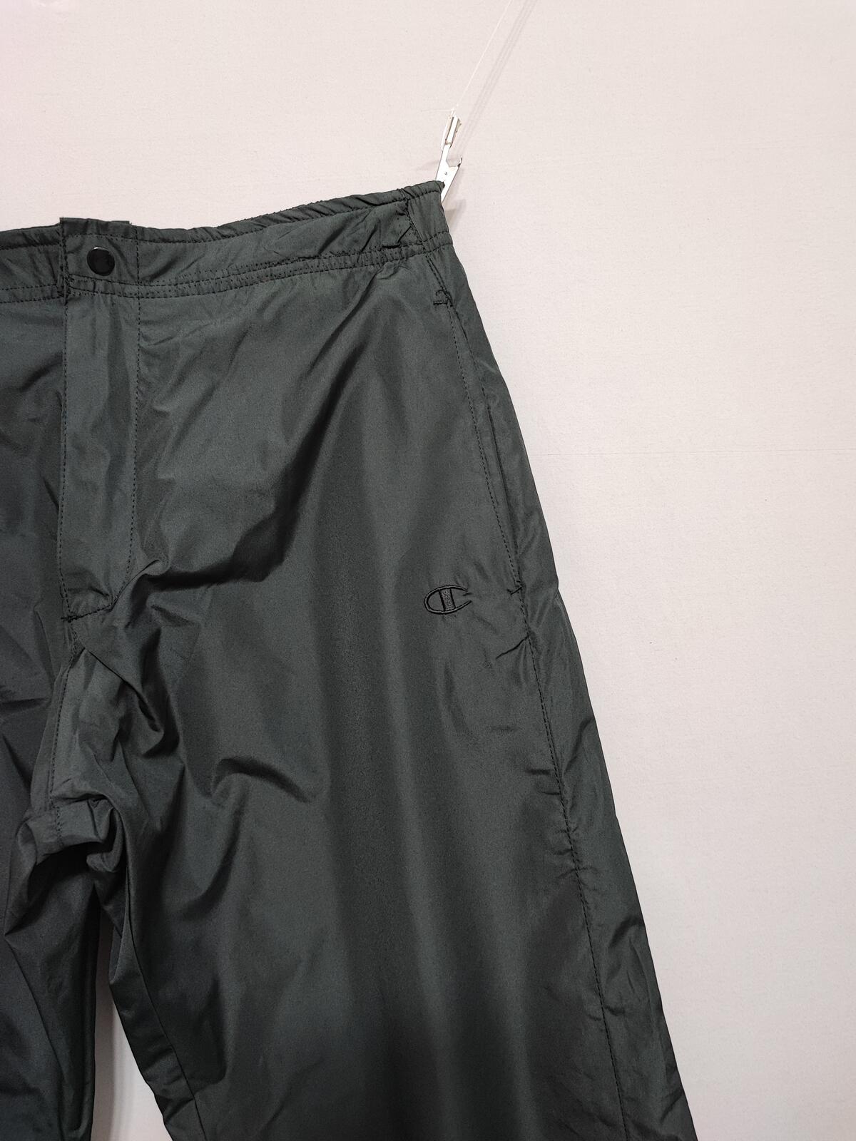 Vintage Champion Tracksuit Bottoms Medium Black Track Pants Shorter Leg Y2K 90s