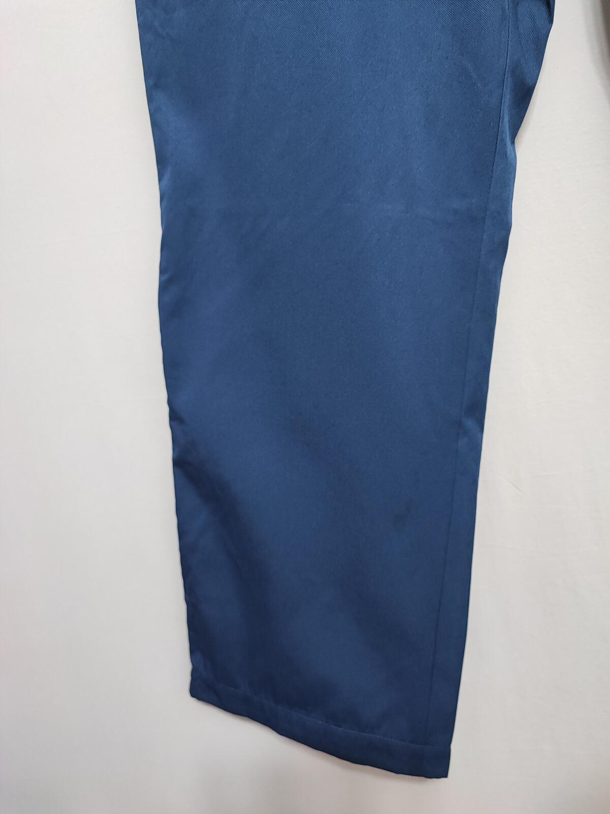 Vintage Nike Shiny Blue Tracksuit Bottoms Joggers Women Size 12 14 Men Medium