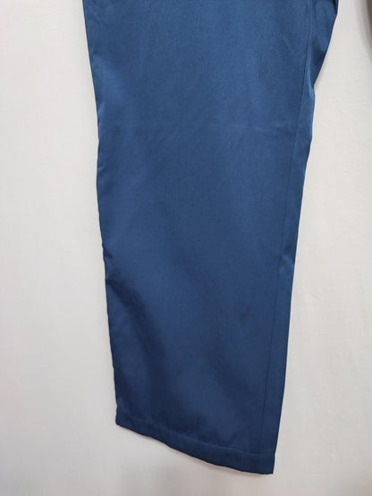 Vintage Nike Shiny Blue Tracksuit Bottoms Joggers Women Size 12 14 Men Medium