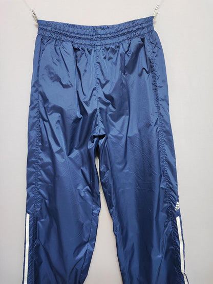 Vintage Adidas Tracksuit Bottoms Small Navy Blue 3 Stripe Track Pants Y2K 90s