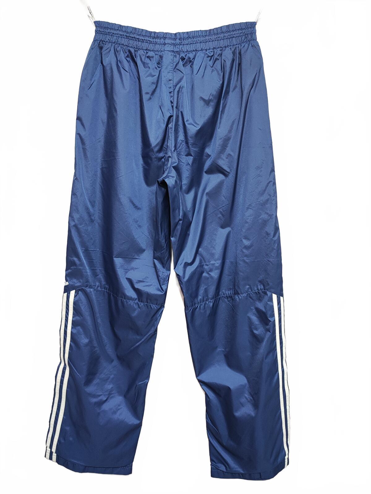 Vintage Adidas Tracksuit Bottoms Small Navy Blue 3 Stripe Track Pants Y2K 90s