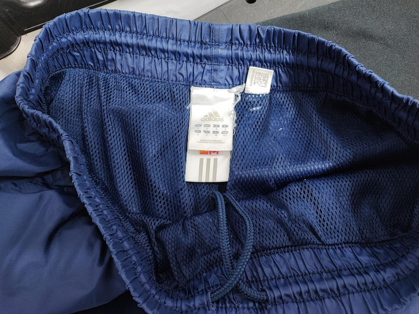 Vintage Adidas Tracksuit Bottoms Small Navy Blue 3 Stripe Track Pants Y2K 90s