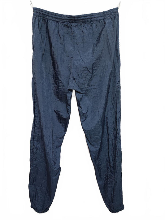 Vintage Reebok Shiny Navy Blue Tracksuit Bottoms Joggers Men Size Large