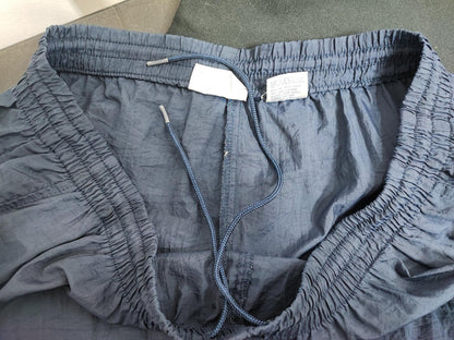 Vintage Reebok Shiny Navy Blue Tracksuit Bottoms Joggers Men Size Large
