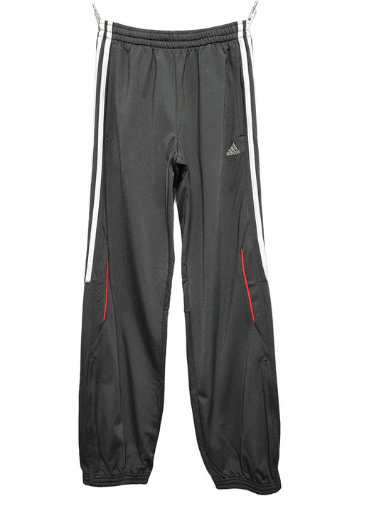 Vintage Adidas Plain Black Ankle Zip Tracksuit Bottoms Joggers Men Size Small