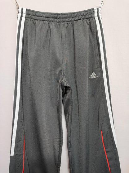 Vintage Adidas Plain Black Ankle Zip Tracksuit Bottoms Joggers Men Size Small