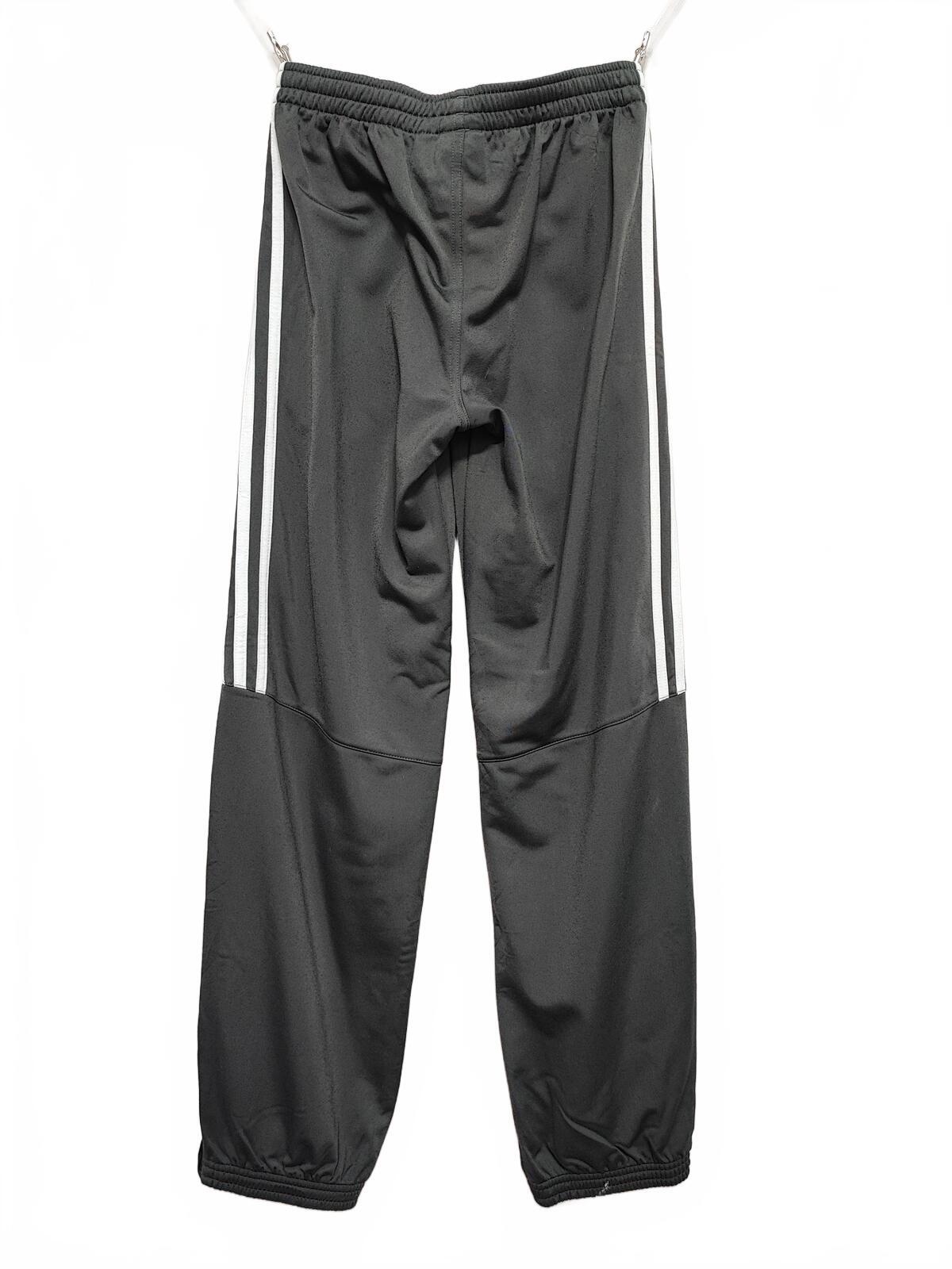 Vintage Adidas Plain Black Ankle Zip Tracksuit Bottoms Joggers Men Size Small