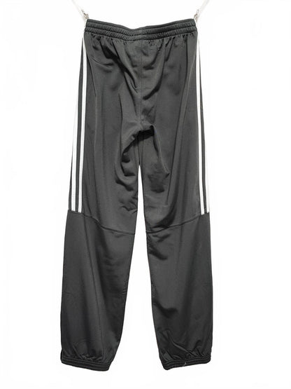 Vintage Adidas Plain Black Ankle Zip Tracksuit Bottoms Joggers Men Size Small