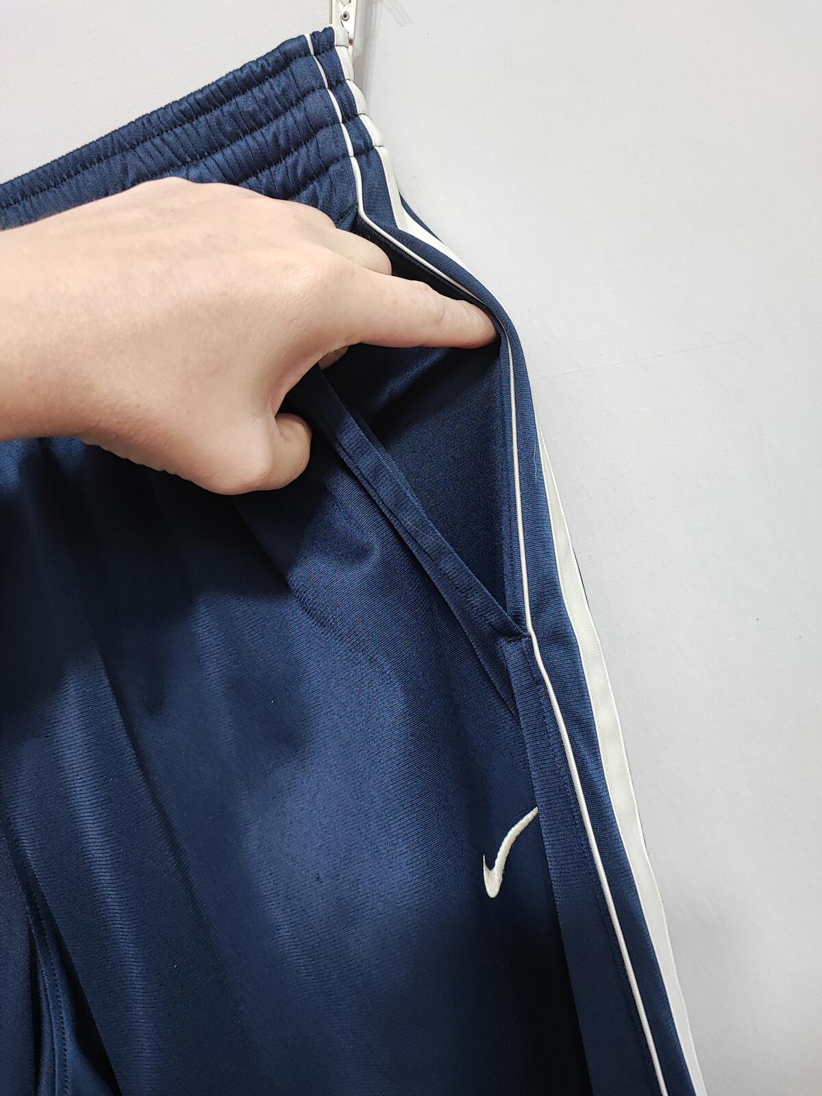 Vintage Nike Basketball Side Stripe Popper Tracksuit Bottoms Joggers Men Size M