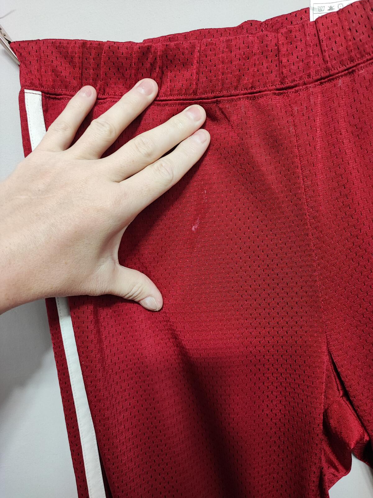 Vintage Nike Embroidered Swoosh Plain Bold Red Tracksuit Bottoms Joggers Women 8