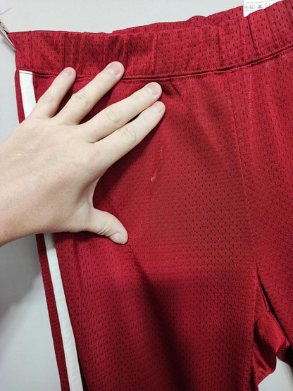 Vintage Nike Embroidered Swoosh Plain Bold Red Tracksuit Bottoms Joggers Women 8