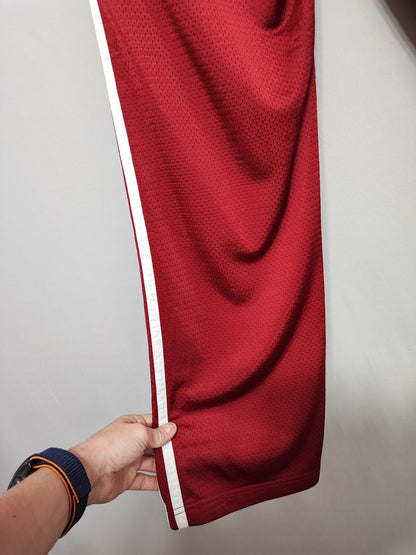 Vintage Nike Embroidered Swoosh Plain Bold Red Tracksuit Bottoms Joggers Women 8