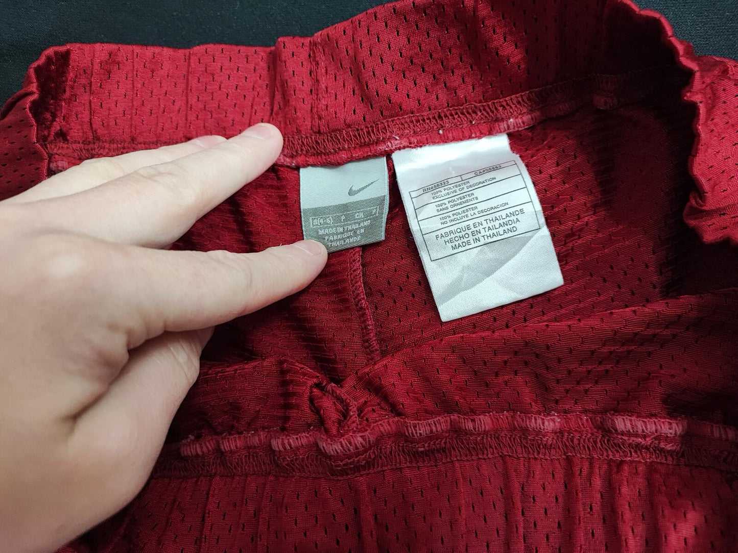 Vintage Nike Embroidered Swoosh Plain Bold Red Tracksuit Bottoms Joggers Women 8