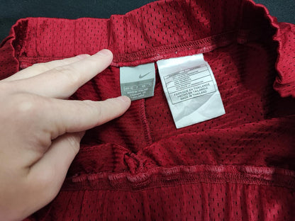 Vintage Nike Embroidered Swoosh Plain Bold Red Tracksuit Bottoms Joggers Women 8