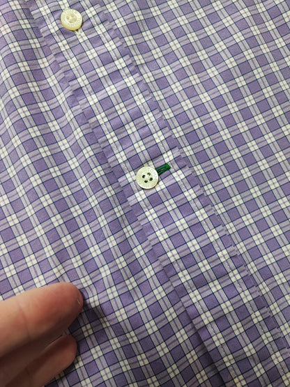Vintage Tommy Hilfiger Checked Long Sleeve 2-Ply Cotton Shirt Purple Men Size XL