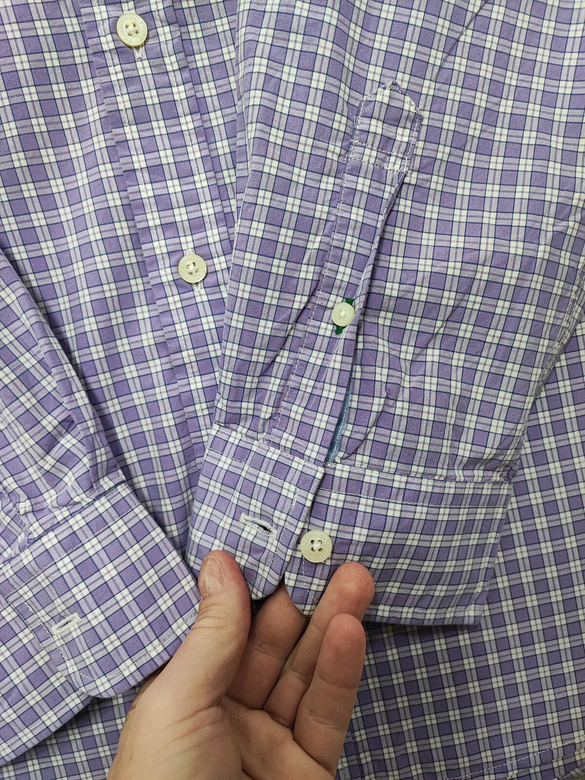 Vintage Tommy Hilfiger Checked Long Sleeve 2-Ply Cotton Shirt Purple Men Size XL