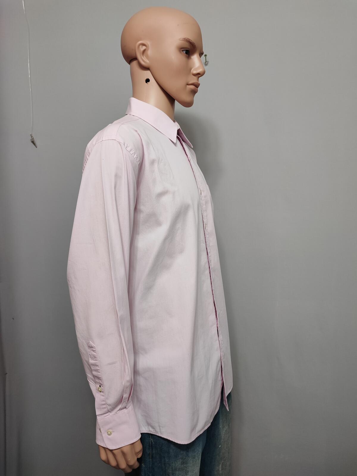 Vintage Tommy Hilfiger Plain Long Sleeve Button Down Shirt Pink Men's Size XL