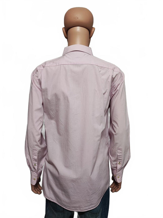 Vintage Tommy Hilfiger Plain Long Sleeve Button Down Shirt Pink Men's Size XL