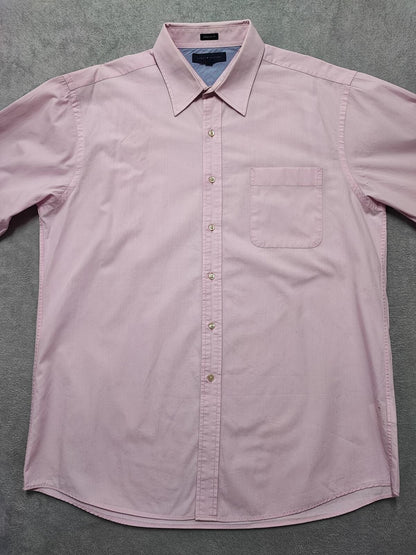 Vintage Tommy Hilfiger Plain Long Sleeve Button Down Shirt Pink Men's Size XL