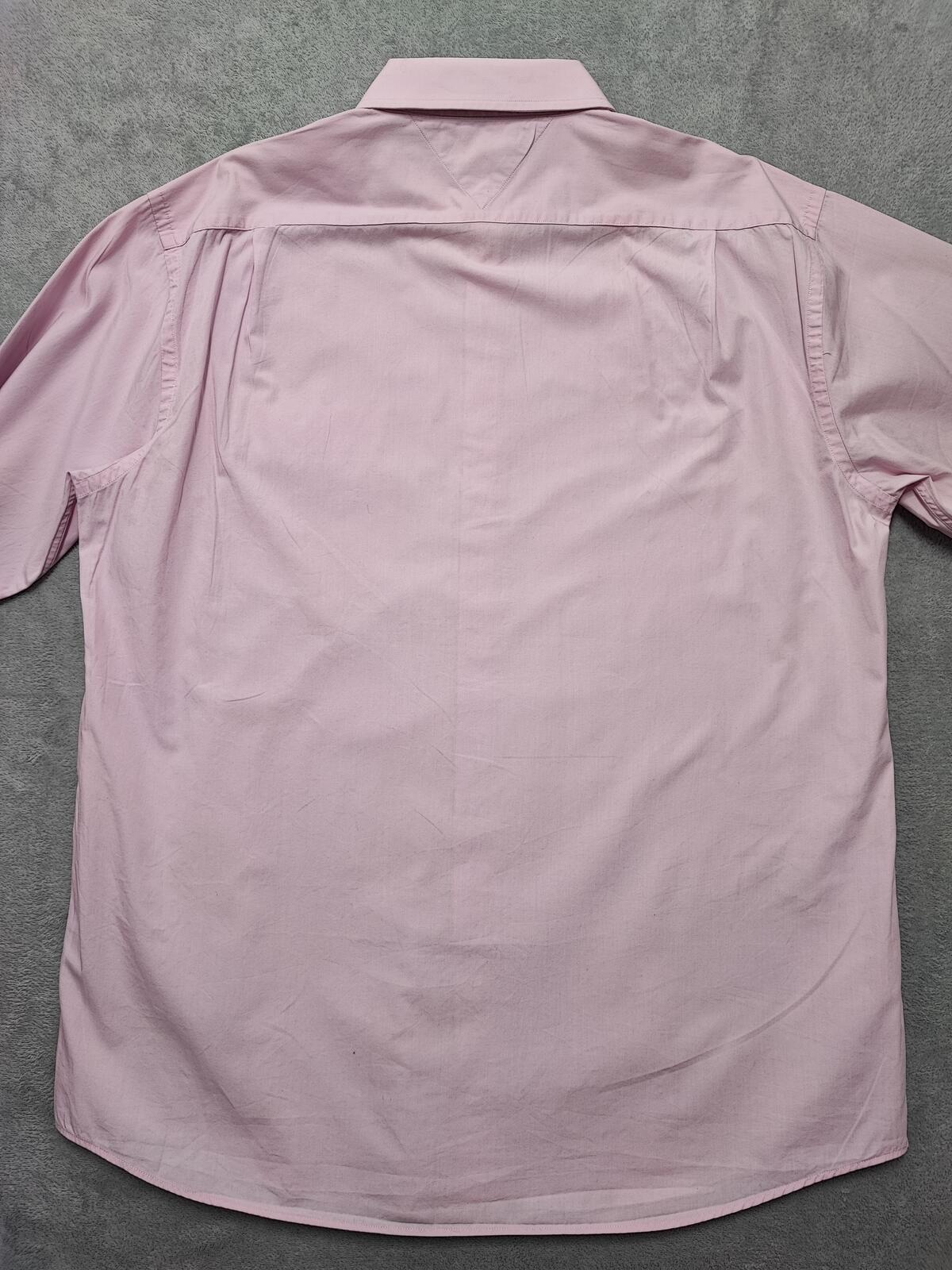 Vintage Tommy Hilfiger Plain Long Sleeve Button Down Shirt Pink Men's Size XL