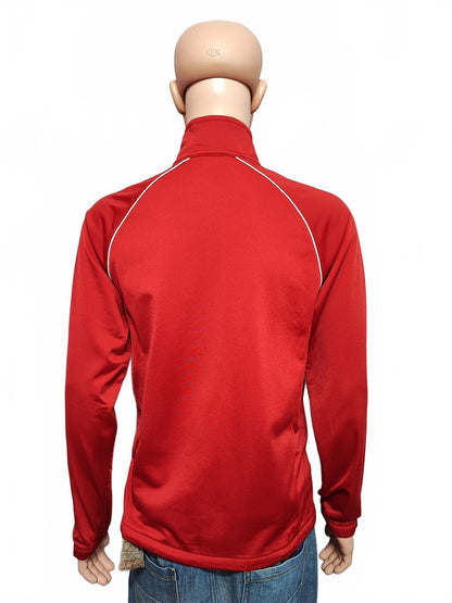 Vintage Nike Striped Long Sleeve Zip Track Jacket Red Men Size Medium