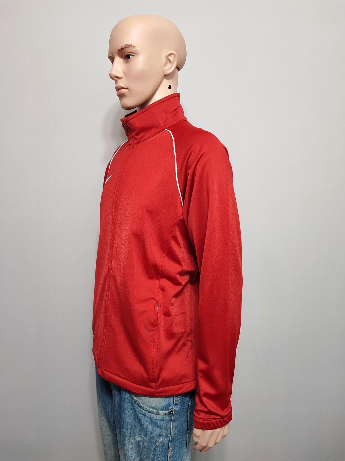 Vintage Nike Striped Long Sleeve Zip Track Jacket Red Men Size Medium