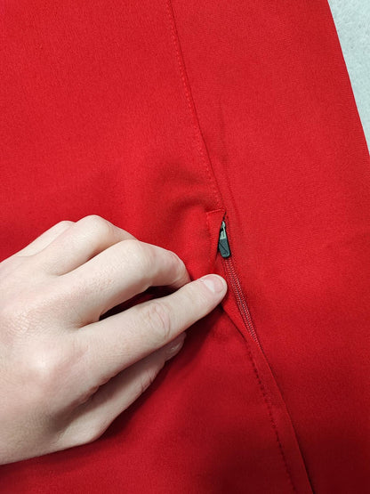 Vintage Nike Striped Long Sleeve Zip Track Jacket Red Men Size Medium