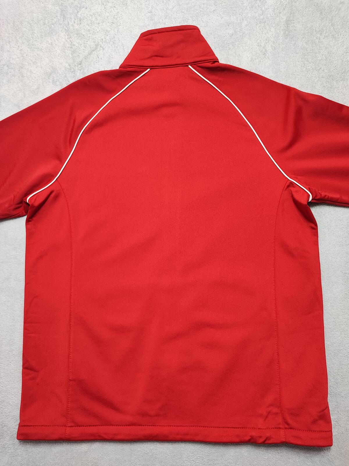 Vintage Nike Striped Long Sleeve Zip Track Jacket Red Men Size Medium