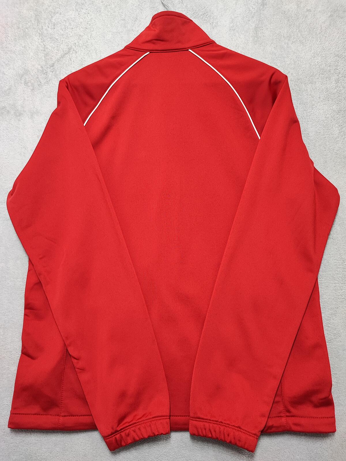 Vintage Nike Striped Long Sleeve Zip Track Jacket Red Men Size Medium
