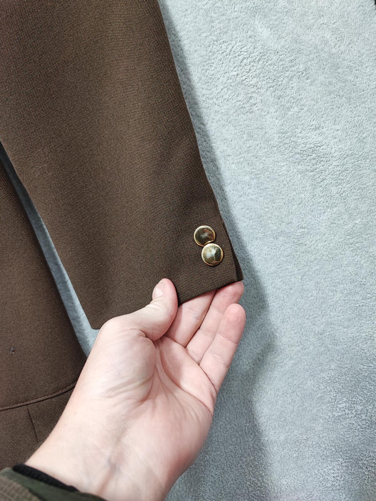 Vintage St Michael Plain Brown Single Breasted Blazer Jacket Men Size Medium