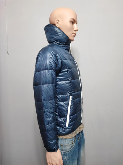 Vintage Helly Hansen Plain Navy Blue Heavily Padded Puffer Jacket Men Size Small