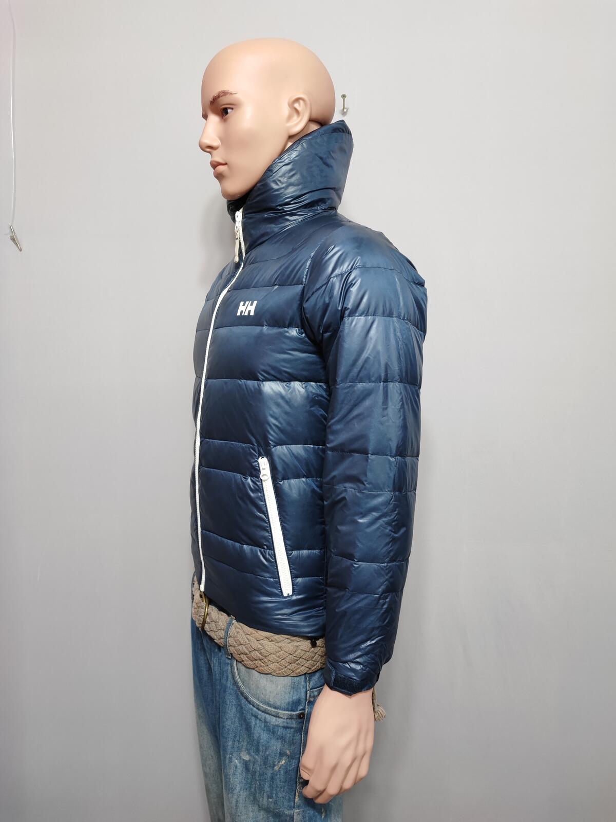 Vintage Helly Hansen Plain Navy Blue Heavily Padded Puffer Jacket Men Size Small