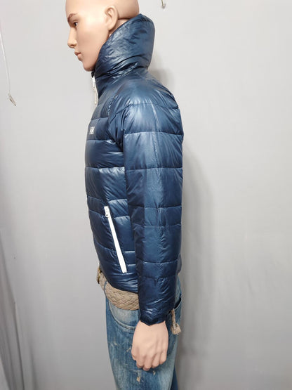 Vintage Helly Hansen Plain Navy Blue Heavily Padded Puffer Jacket Men Size Small