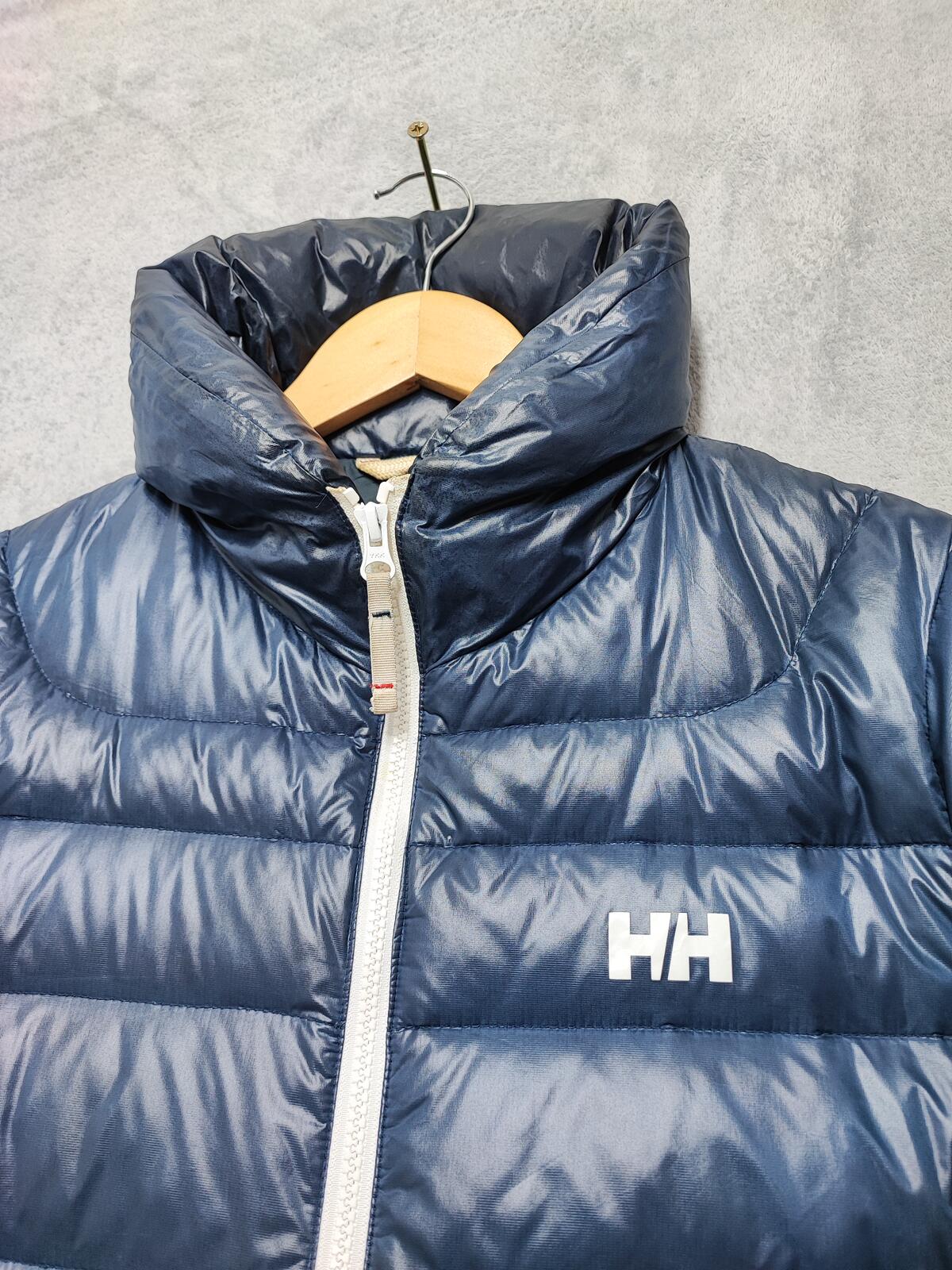 Vintage Helly Hansen Plain Navy Blue Heavily Padded Puffer Jacket Men Size Small