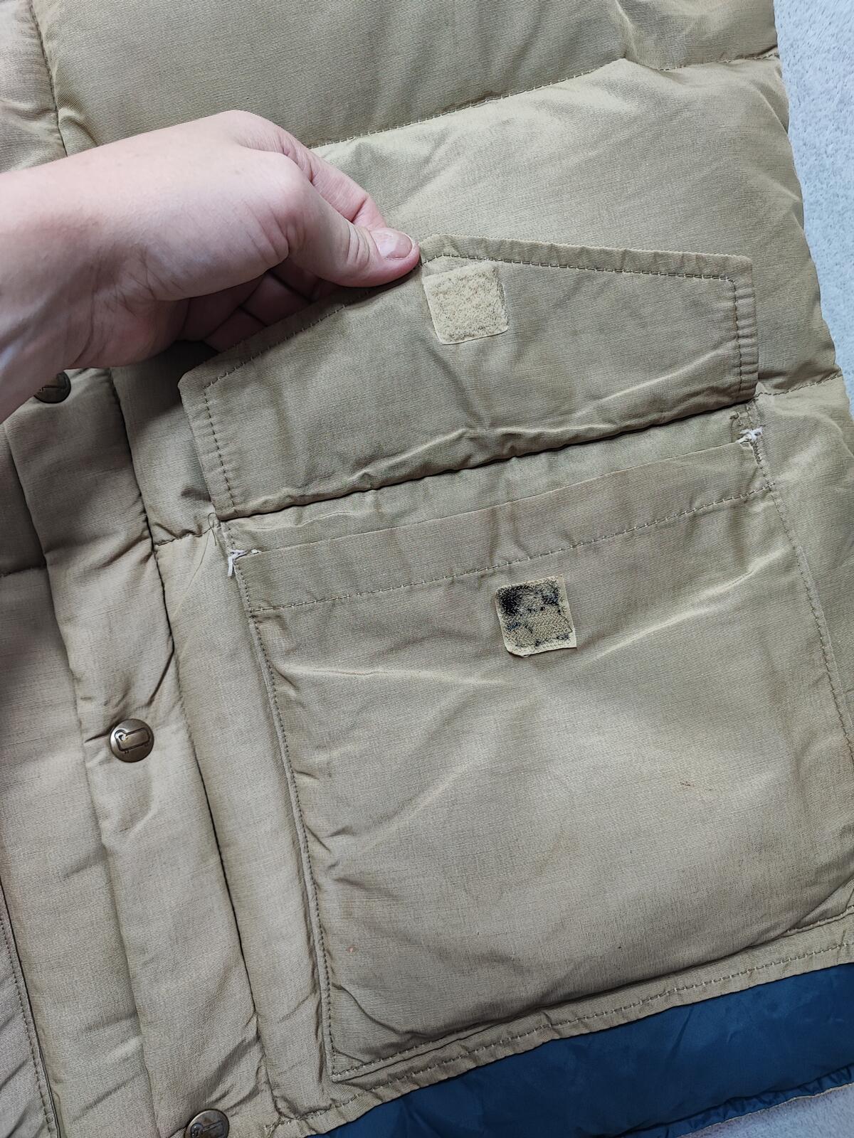 Vintage Woolrich Plain Tan Beige Padded Puffer Gilet Vest Men Size Large