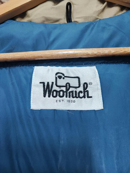 Vintage Woolrich Plain Tan Beige Padded Puffer Gilet Vest Men Size Large