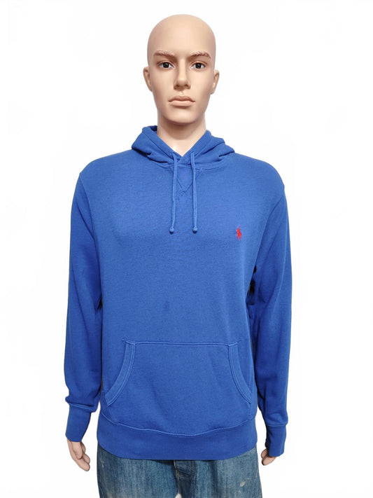 Vintage Polo Ralph Lauren Hooded Sweatshirt relaxed 90s skater Blue Men Size XL